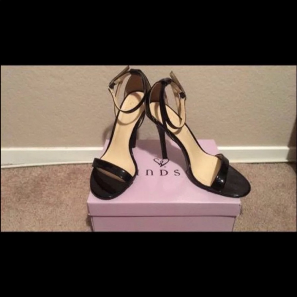 Black strappy heels